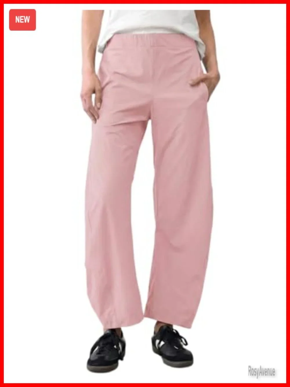 Wide Leg Barrel Pants for Women Travel Quick Dry Crop Ankle Golf Trousers with